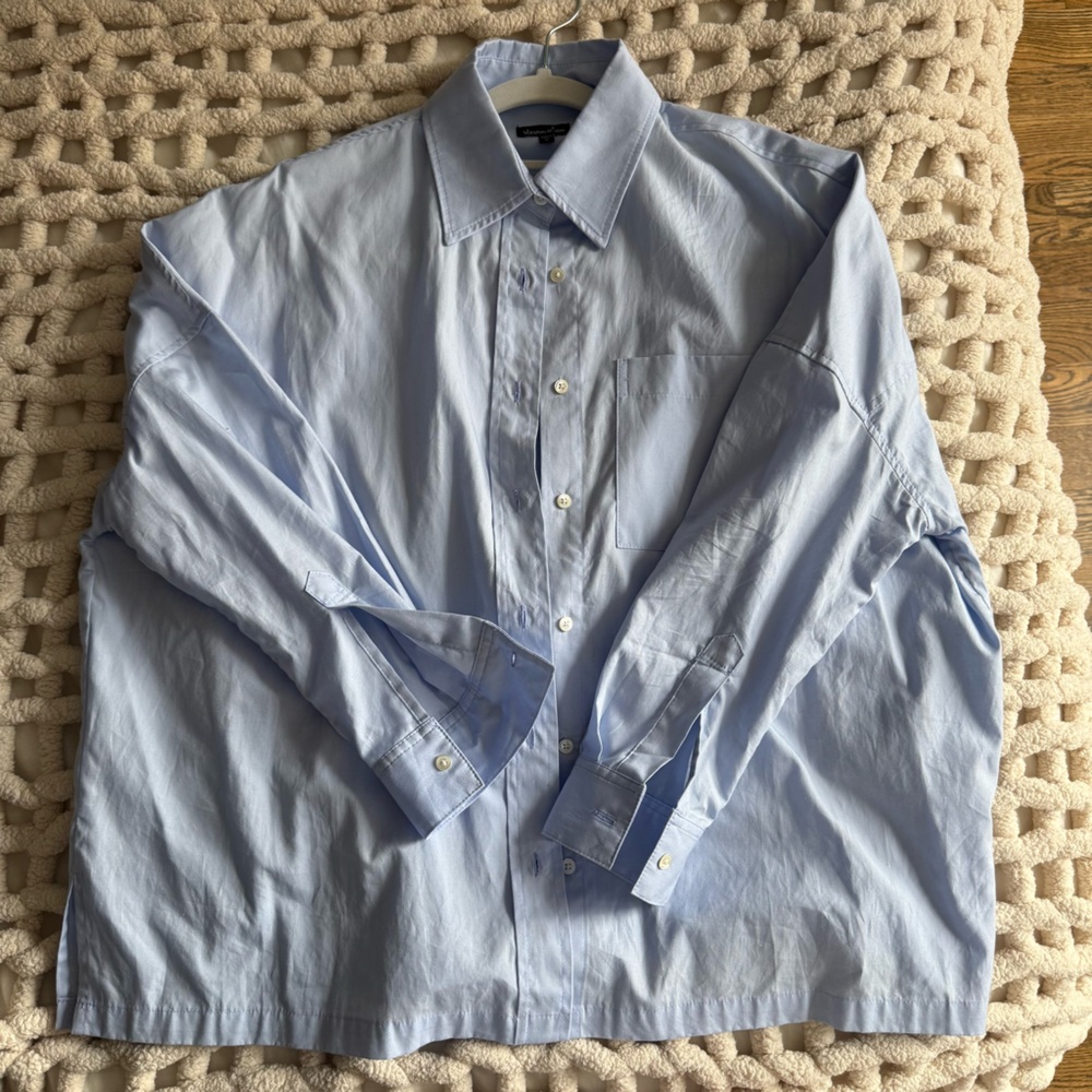 Steven Alan blue cotton button up
